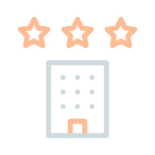 Animated illustration of a hotel.